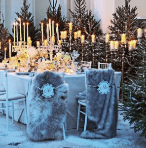 banquete boda invierno