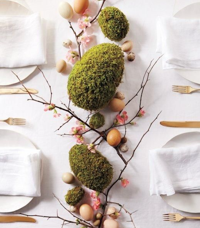 decoración mesa Pascua