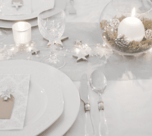 mesa blanca Navidad