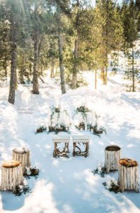 altar boda en la nieve