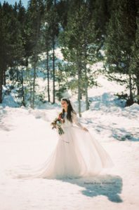 novia en la nieve